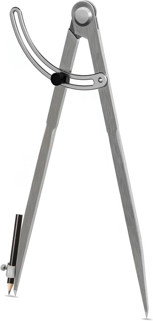 20 inch Compass for Woodworking, Compass for Geometry, Precision Woodworking Compass with Wing Divider and Pencil Holder, Large Compass for Geometry, Woodworking Compass, Drafting, Drawing Compass