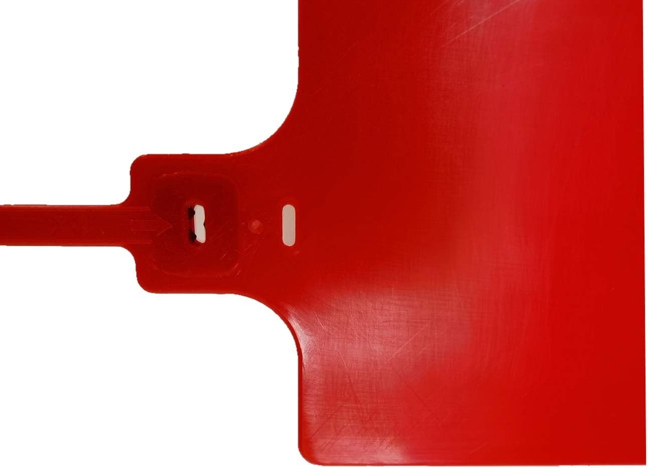 Blank Waterproof Plastic Tags Marker Ties Large Labeling Tags Fastener 2.28"×3.94" 200 pcs Red