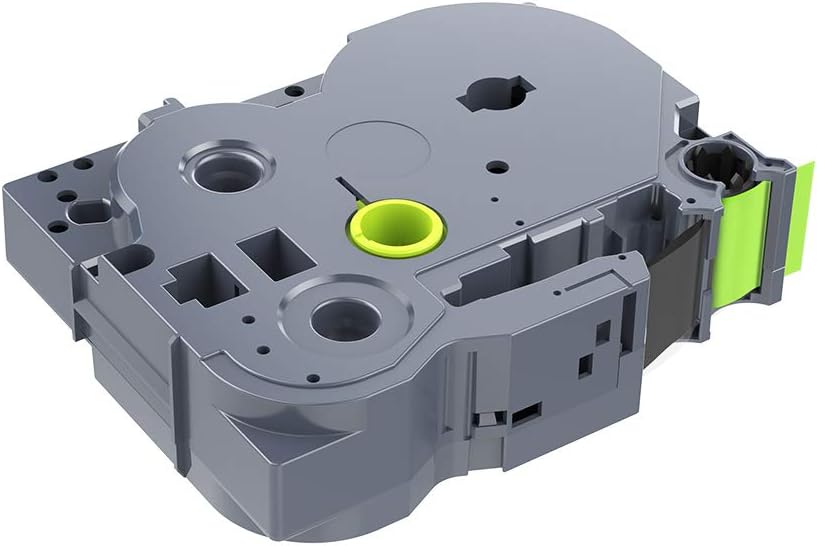 1PK Black on Green Fluorescent Laminated Label Tape Compatible for Brother P-Touch TZe-D41 TZ D41 Tze D41(18mm x 8m)