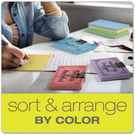 1InTheOffice Blue Blank Index Cards, 4x6, 400 Pack