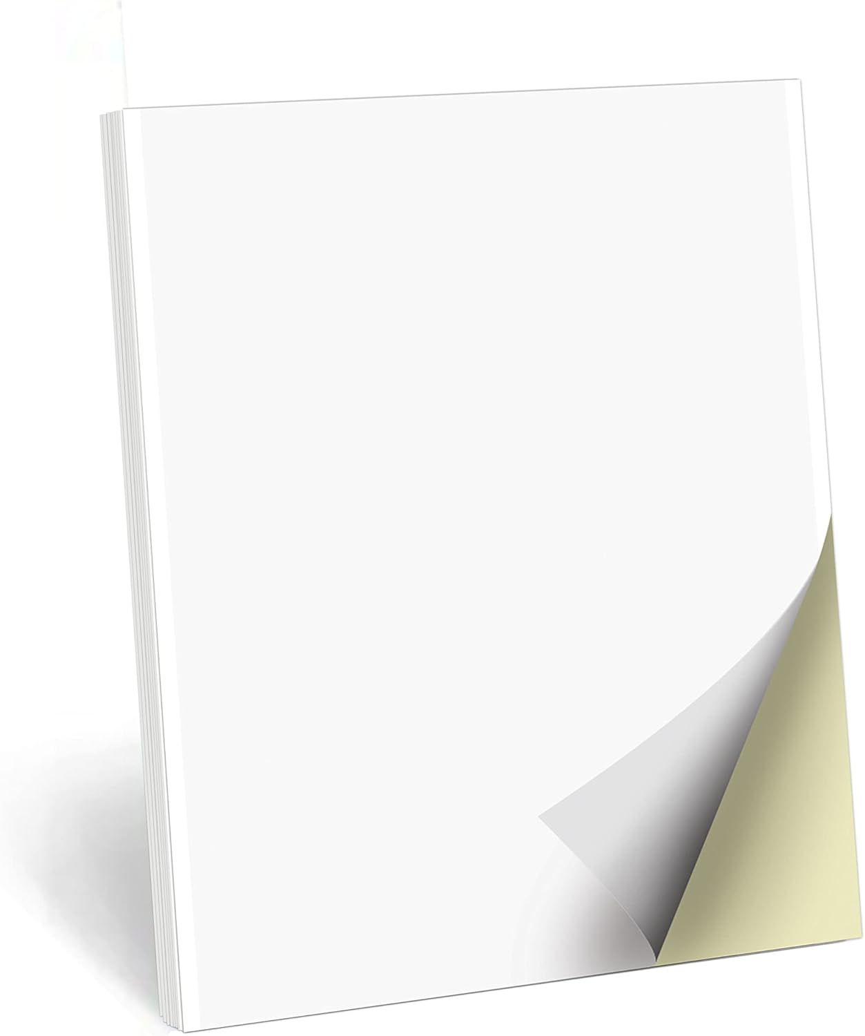 321Done 2-Part Blank Carbonless Pad, 4.25x5.5 Portrait, Made in USA, Handheld Duplicate Copy Booklet for Notes, Scratch Pad, Sketchbook, Craft Boutique Business Receipt (50 Sets) White/Yellow