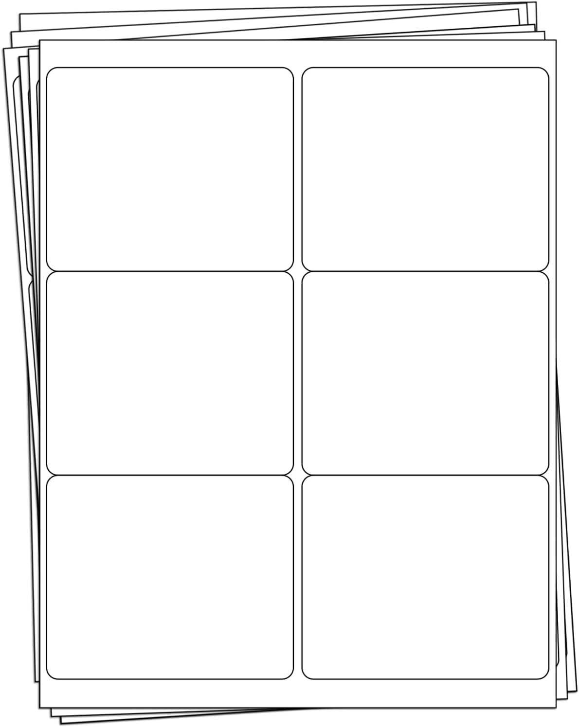 BESTEASY 3-1/3 X 4 Inches Shipping Address Labels, Thermal Sticker Labels, 6 up Self Adhesive Sticker for Laser and Inkjet Printer, 500 Sheets 3000 Labels
