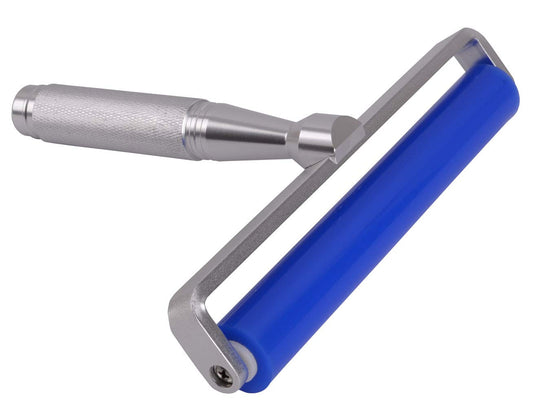 4-20 inch Glue Silicone Rubber Pasting Tacky Soft Roller Record Cleaner Squeegee Wheel Anti-Static Sticky Dust Collection for Film Application Craft Project Particle Remove Electronic Industry (8")