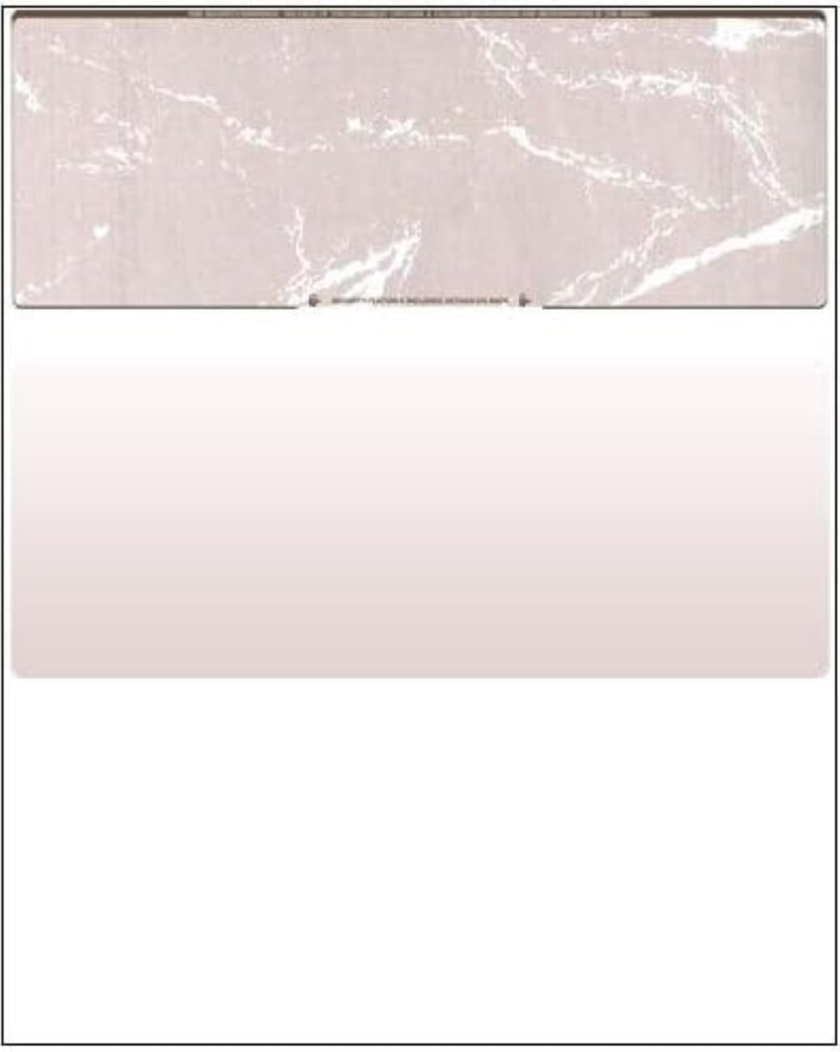 Compuchecks Top Blank Check Paper - 1000 Pack, Quick-Books & Laser Printer Compatible - Security Business Checks with Voucher - 8.5" x 11" Brown Marble