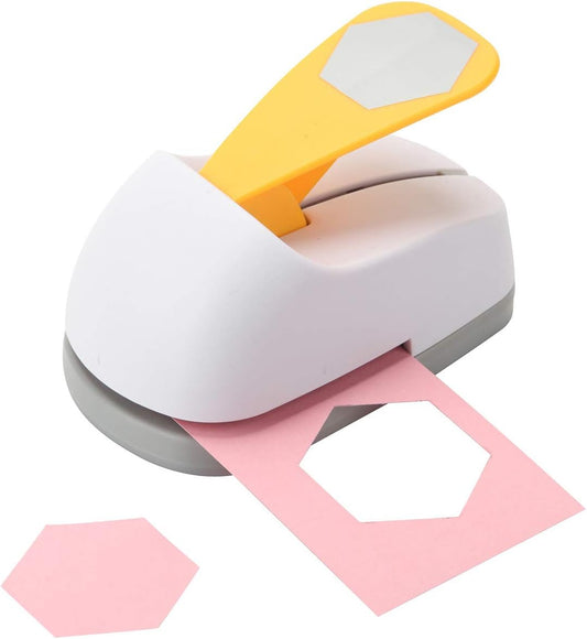 Craft Lever Punch 2 inch Hexagon Paper Punch Professional Tool for Paper Crafting DIY Projects，Gifts，Stationery，Education，Greeting Cards Arts Fun Projects