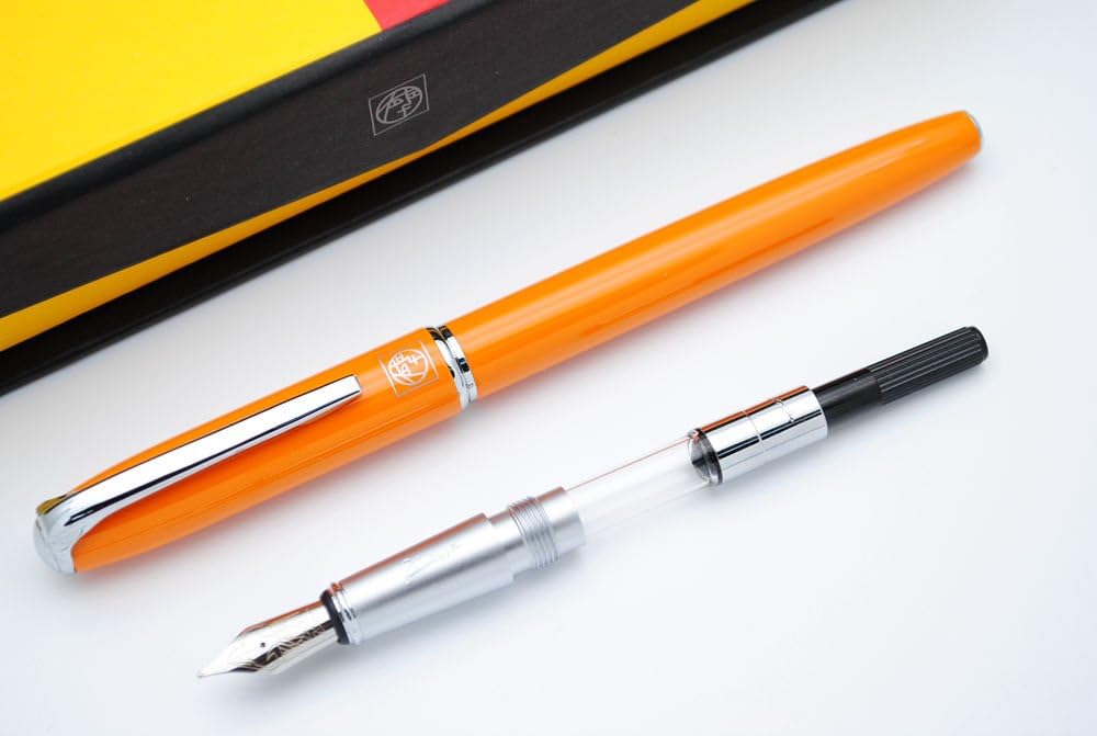 czxwyst Picasso 916 Malage Fountain Pen M Nib Original Box (Orange)