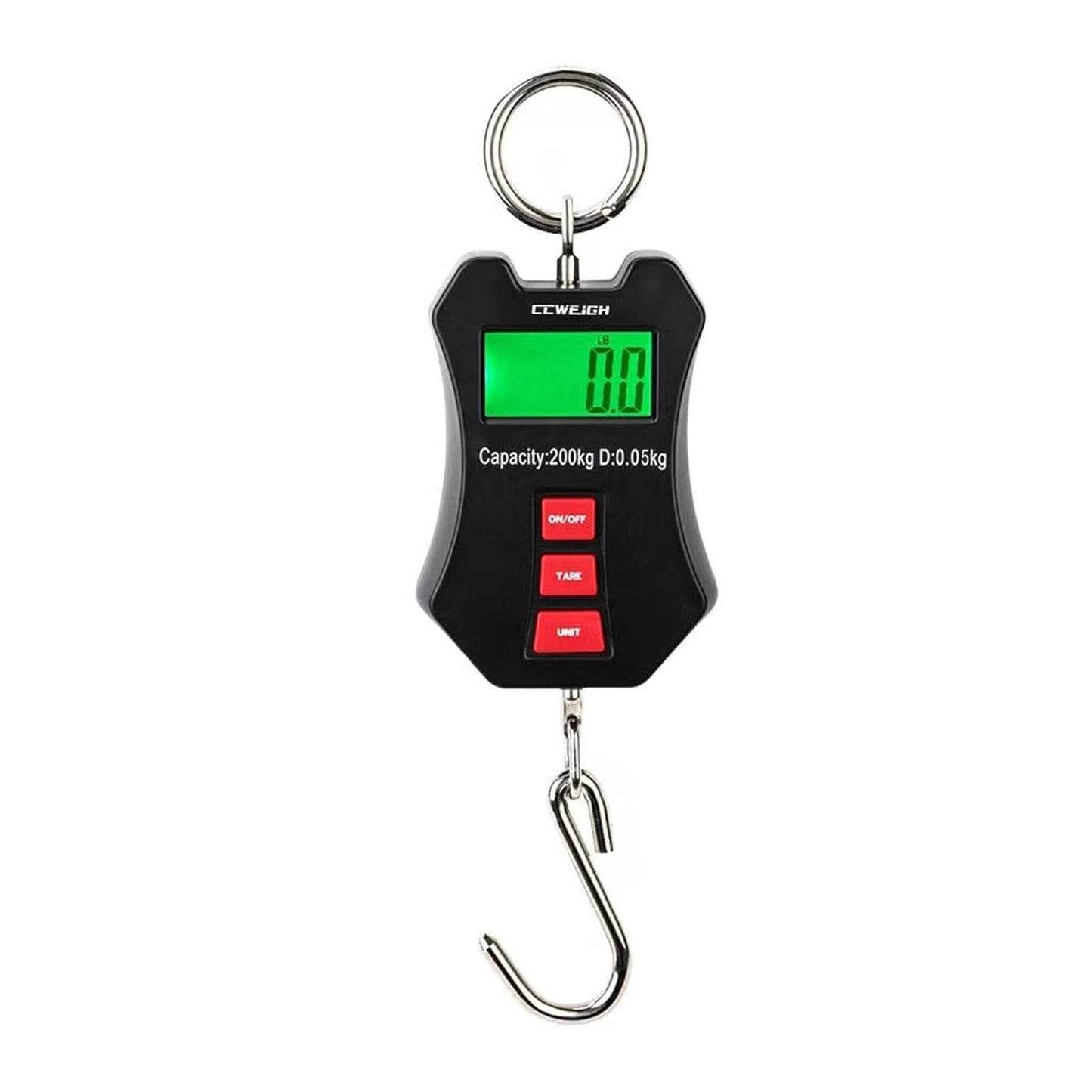 440lb/200kg Digital Crane Scale - Compact LCD Handheld Hanging Scale for Garage, Farm, Hunting, Fishing & More(200kg/Black)