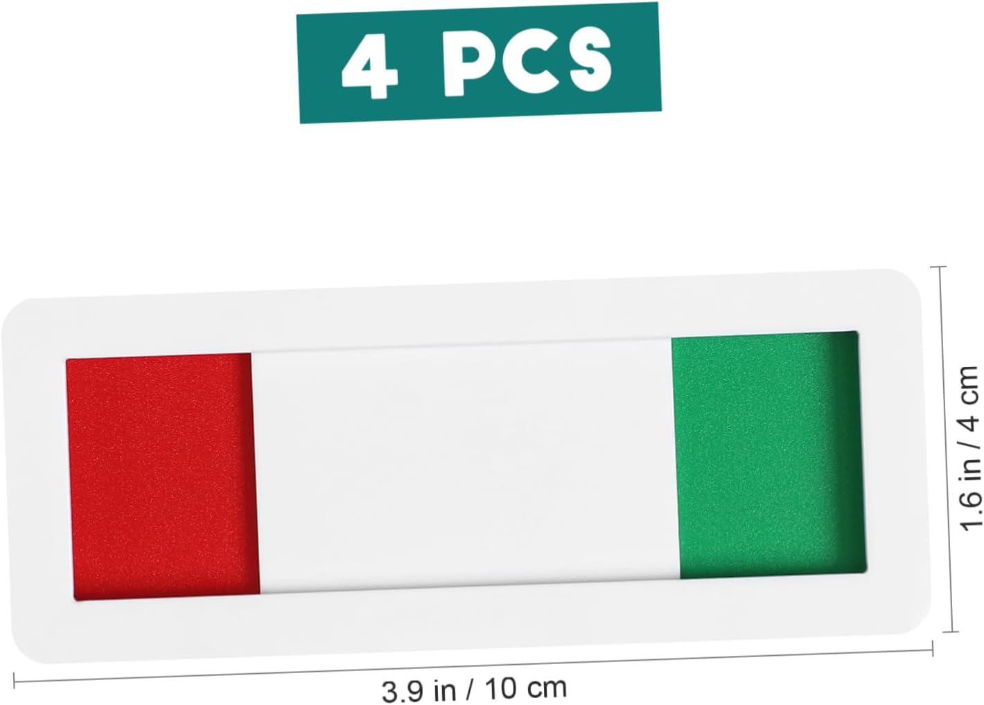 4 Pack Vacant Occupied Office Sign, Blank Privacy Door Sign, Do Not Disturb s, Reserved Empty On Off for Home Restroom Conference Room Hotel Hospital (White, 10x4cm)