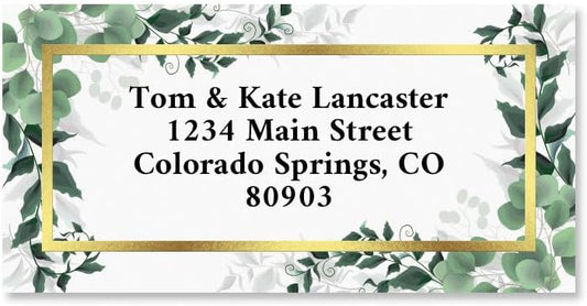 Colorful Images Lux Florals Foil Return Address Mailing Labels, Personalize with Name & Address, Set of 144 Self Adhesive, Easy Peel Flat Label Sheets, Large, 1 Design
