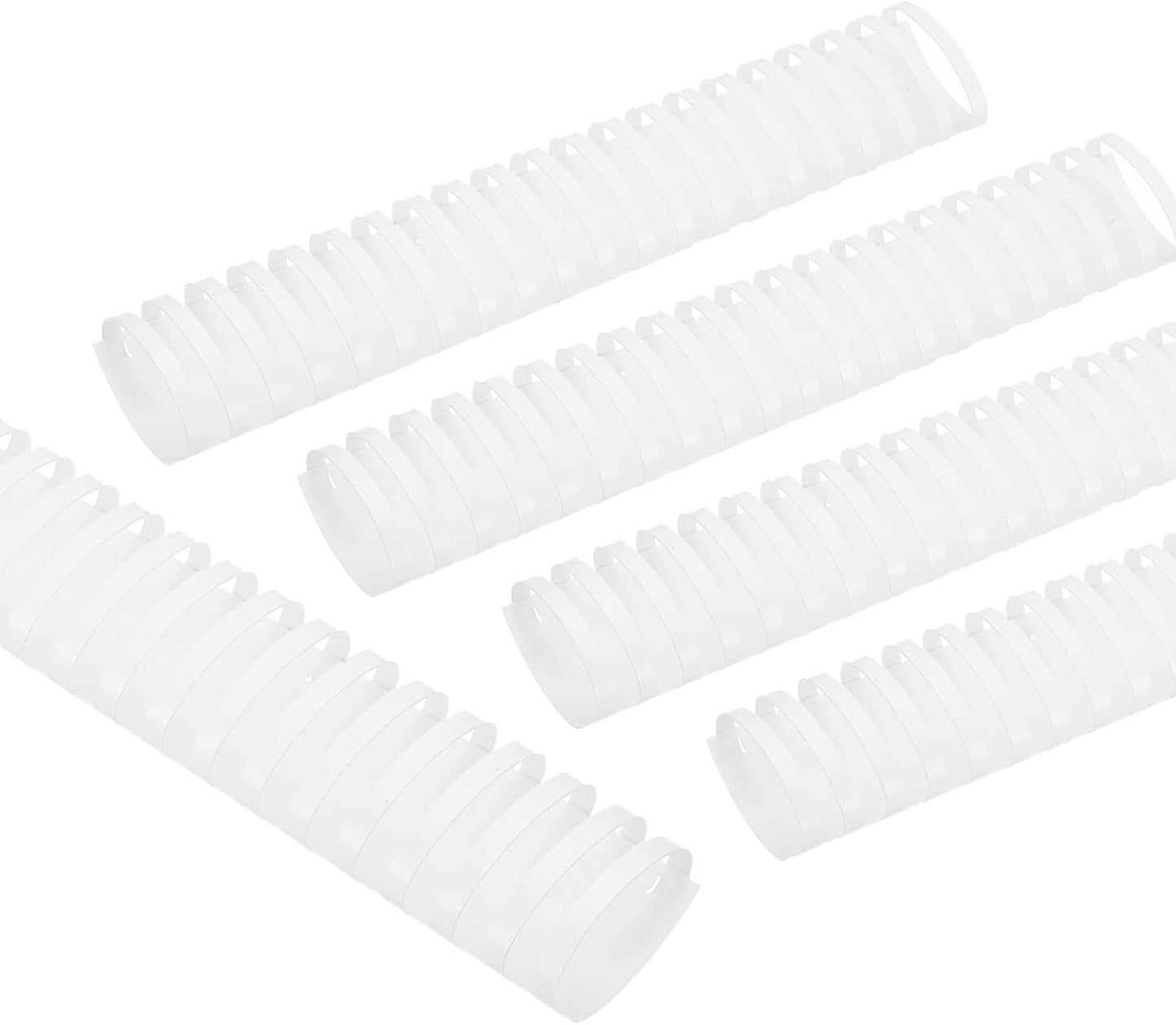 PATIKIL 51mm (2") Plastic Binding Combs, 10 Pcs 21 Rings Comb Binding Spines 450 Sheet Capacity Letter Size for Binding Paper Sheets Notebook Calendar Picture Album, White