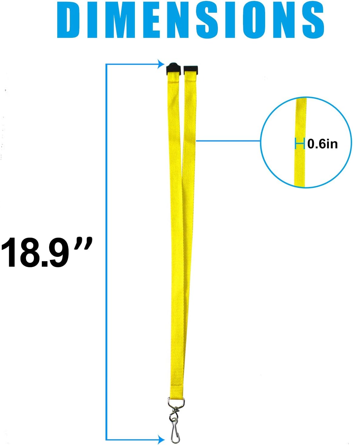 33 Pcs Breakaway Lanyards with Swivel J Hook Premium Bulk Flat Safety Lanyards for ID Badges, Schools, Students, Coaches, Festivals, Volunteers and Team Activities (Yellow)