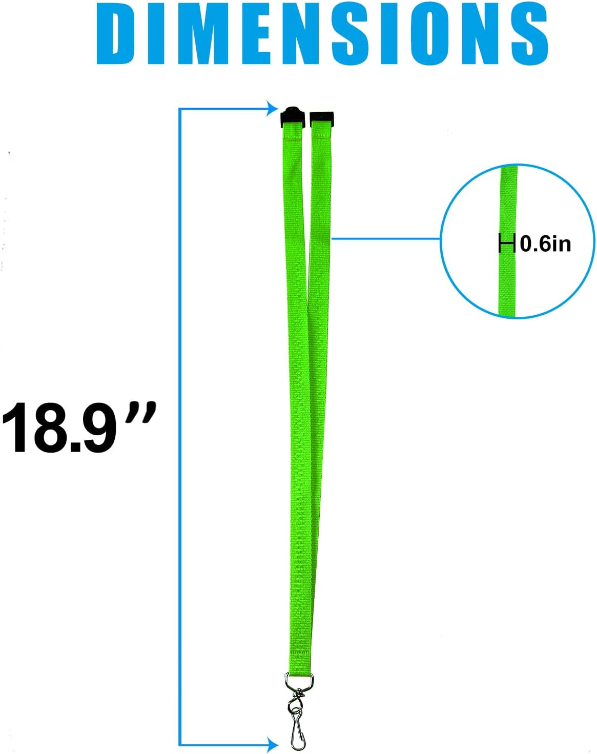 33 Pcs Breakaway Lanyards with Swivel J Hook Premium Bulk Flat Safety Lanyards for ID Badges, Schools, Students, Coaches, Festivals, Volunteers and Team Activities (Fluorescent Green)