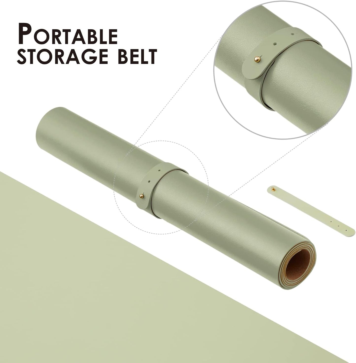 Cork Desk Mat - Dual-Sided Desk Pad for Office and Home - Desk Organization and Accessories - Ideal for Large Mouse Pad and Desk Mats on Top of Desks(Light Green,27.6"x 13.8")