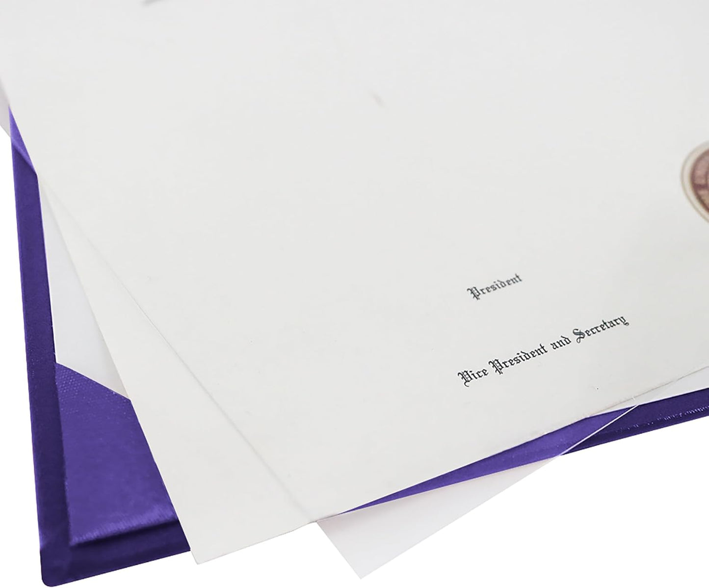 GraduationMall 8.5"x11" Smooth Padded Diploma Cover Certificate Holder Purple,12-Packs