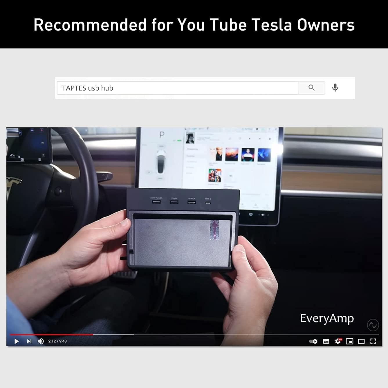 TAPTES USB Hub 5 in 1 Ports for Tesla Model 3 Before June 2020(Not Fit for Model Y),Dashcam & Sentry Mode Viewer USB Hub dongle USB (Not Fit for Tesla Model 3 Produced After June 2020)