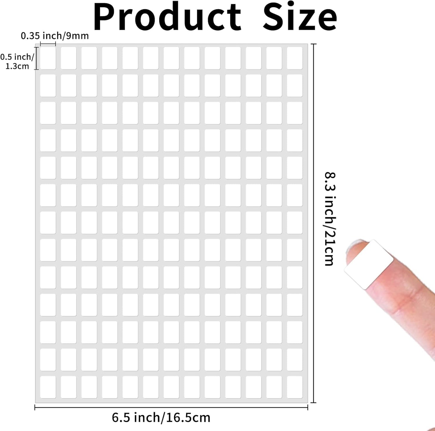 3040 Pcs Matte Small White Labels Stickers Blank Labels Removable Price Tags Labels Stickers for Jars Boxes File Folders Envelopes School Office Kitchen (13 X 9 mm)
