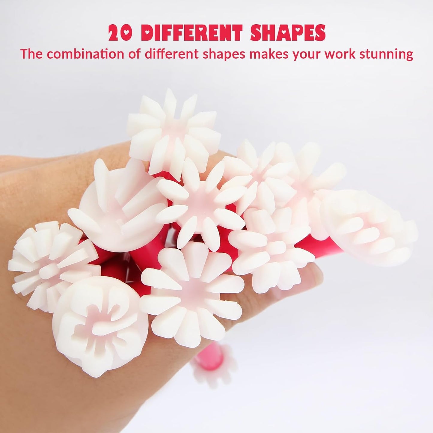 DAFENCHI Flower Floral Dotting Tools for Dot Painting, 20 Shapes Dotting Pens, Mandala Dot Art Tool for Rocks, Embosssing Tools for Painting Dots, 10 Pens