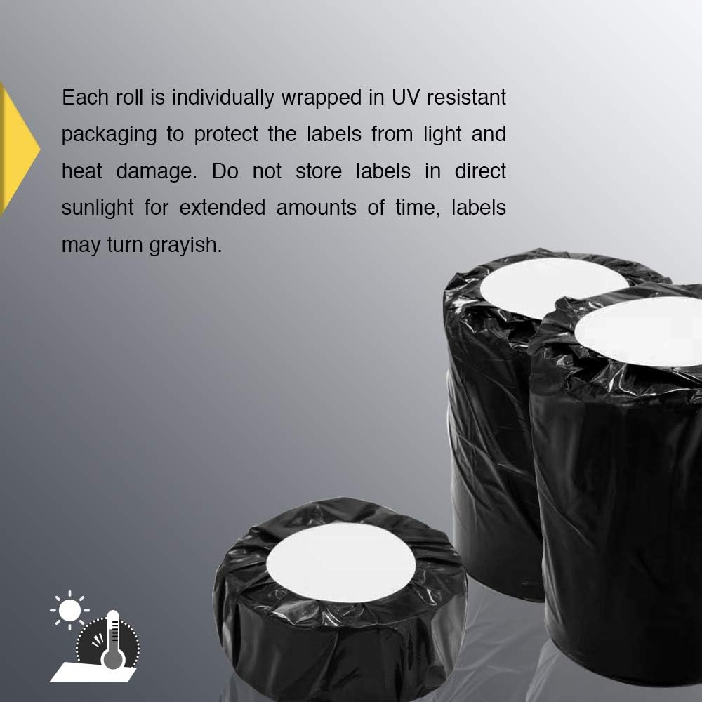 BETCKEY - 1" x 0.5" (25 mm x 13 mm) Small Labels Compatible with Zebra & More Label Printer,Premium Adhesive & Perforated [1 Rolls, 2430 Labels]