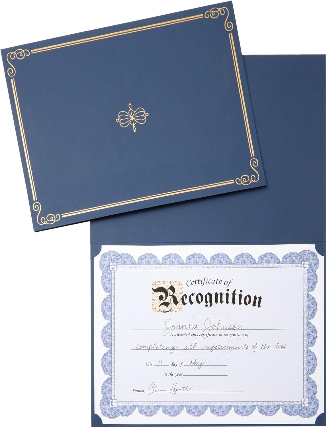 BLUE PANDA Certificate Holders - 24-Pack - Navy Blue Letter Size Award Folders - Certificate Covers for Diploma, Employee Appreciation, Recognition & Presentations