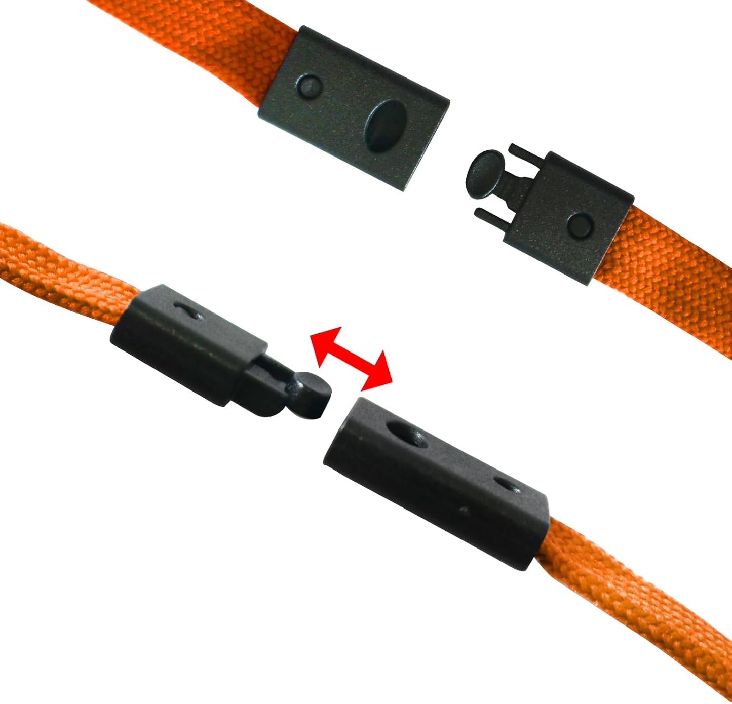 60 Pcs Breakaway Lanyards Safety Orange Lanyard with Swivel J Hook Premium Bulk Flat Lanyards 36" for ID Name Badge Holder, ID Badges Cruise, School, Students, Coach, Festival and Hang Keys