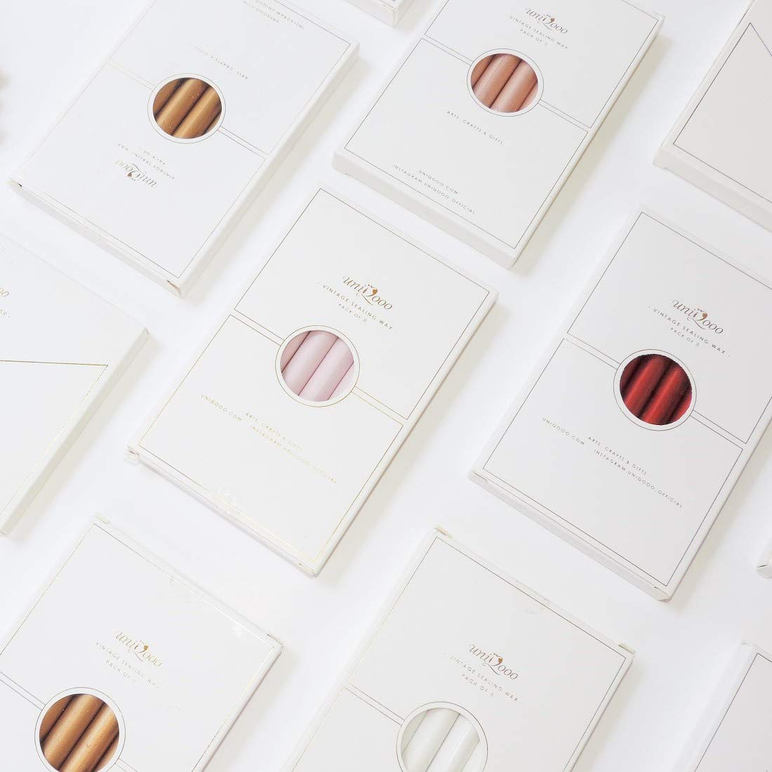 UNIQOOO Mailable Glue Gun Sealing Wax Sticks for Wax Seal Stamp - Dusty Rose Pink, Great for Wedding Invitations, Cards Envelopes, Snail Mails, Wine Packages, Gift Ideas, Pack of 8