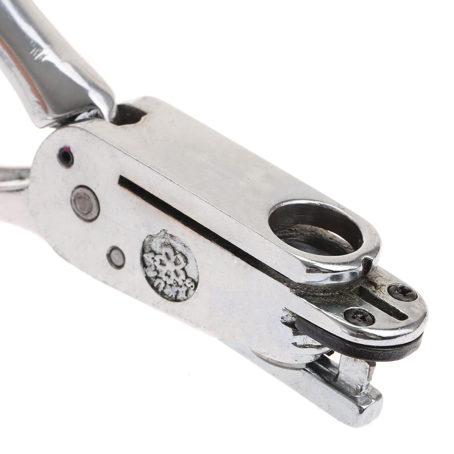 dophee Hand Held Slot Hole Punch & 13mm Round Hole 2-in-1 DIY Punching Tool Binder Hole Puncher for ID Card Badge PVC Photo Tag Crafts Paper Leather