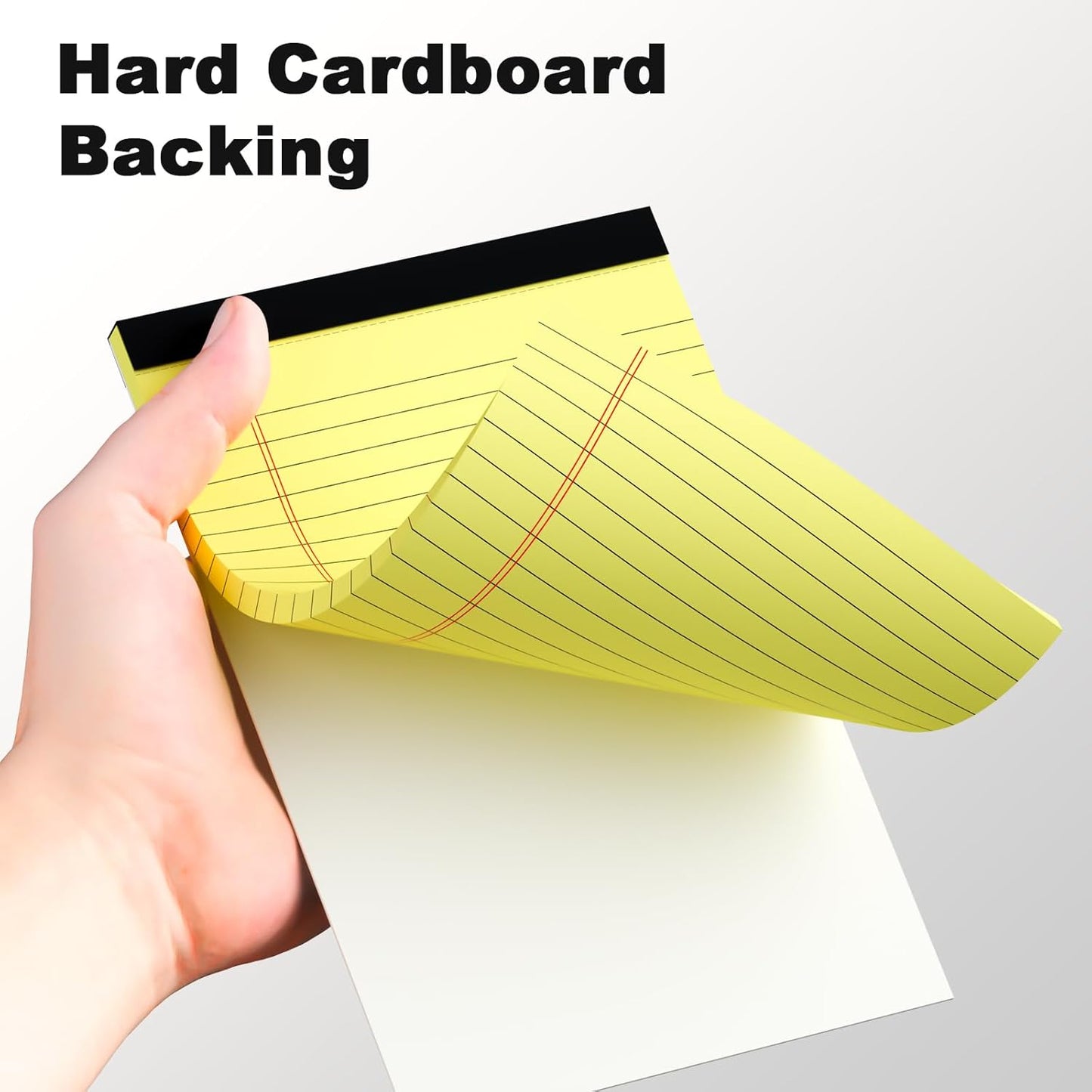 6pcs Small Note Pad 5x8 College Ruled Legal Pads Paper Notepads 6 Pack Study Back Writing Pads 5 x 8 Legal Pads Perforated Narrow Ruled Pads of Paper Yellow