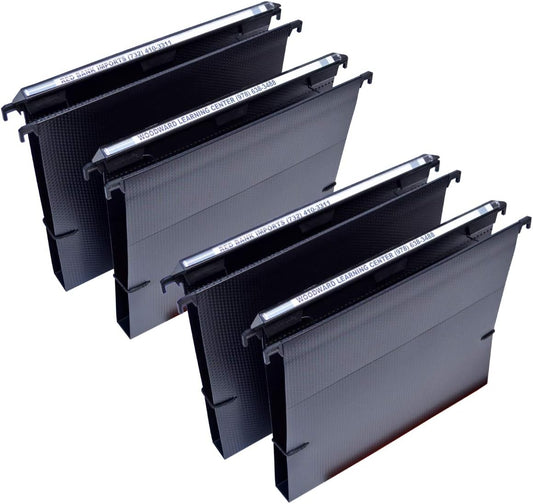 Ultimate Office MagniFile Extra-Capacity Hanging File Folders, 1" Box-Bottom, Letter Size, Feature A Wrap- Around Bungee Security Cord (Set of 4)