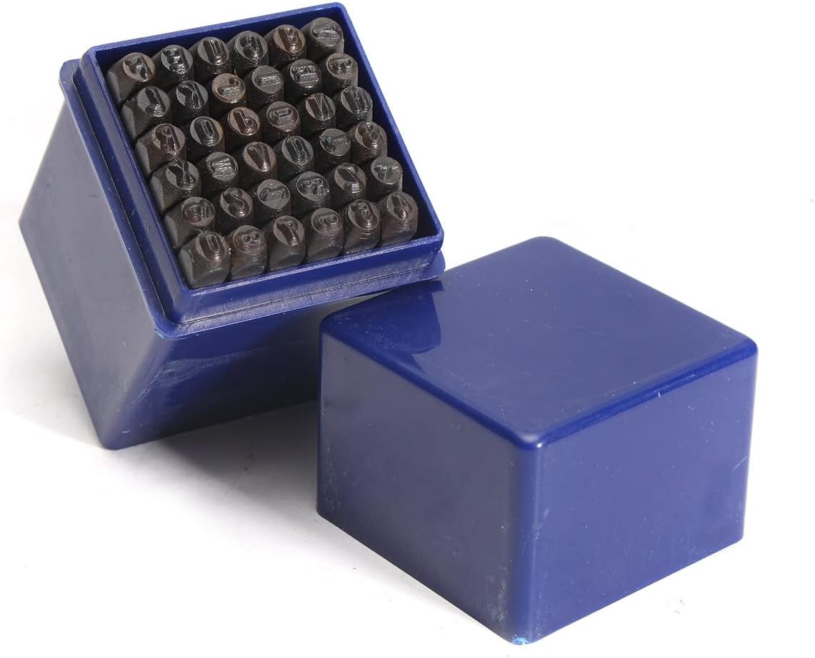 36pcs 3mm Steel Alphabet Stamping Pressing Kit Letter and Number Stamp Punch Set