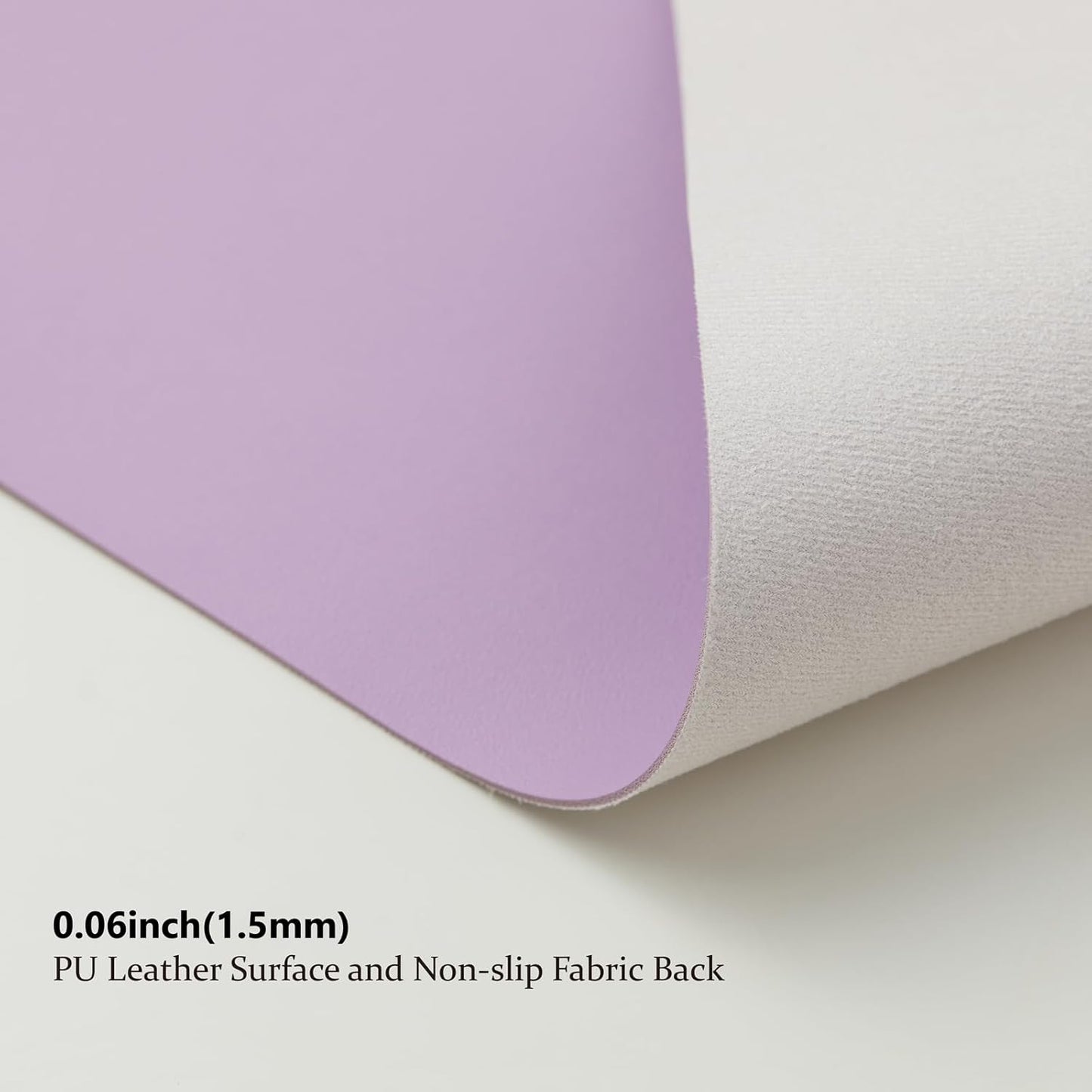 Compact Leather Desk Mat - Small Non-Slip PU Desk Pad for Office and Home - Desk Organization and Accessories - Ideal for Large Mouse Pad and Small Desk Mats on Top of Desks (Purple,23.6"x 11.8")