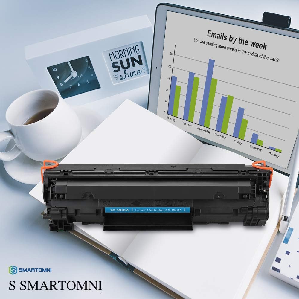 Compatible Toner Cartridge Replacement for HP CF283X 83X (High Yeild,2 Pack), for use with HP Laserjet pro M201dw M201n MFP M225dw M225dn Printers