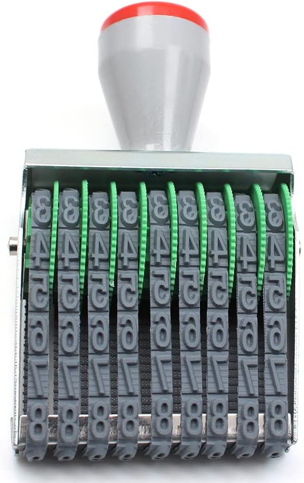9 Digits Number Stamps Rolling Wheel Stamp Date Stamp Custom Rubber Stamp, Multi- Functional Creative Symbol Office Business Stamps Personalized Custom Office Stamps