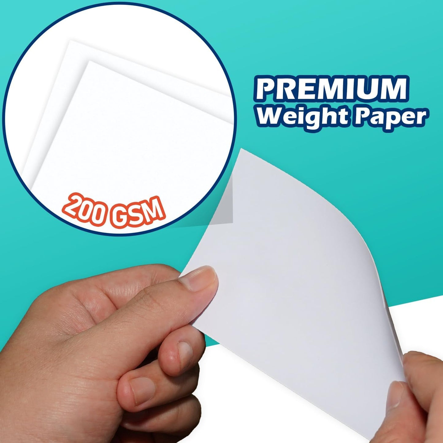 Blank Index Cards 3x5 Unlined Unruled Flash Note Cards 3" x 5", White, 100 Count, 200 GSM Heavy Weight