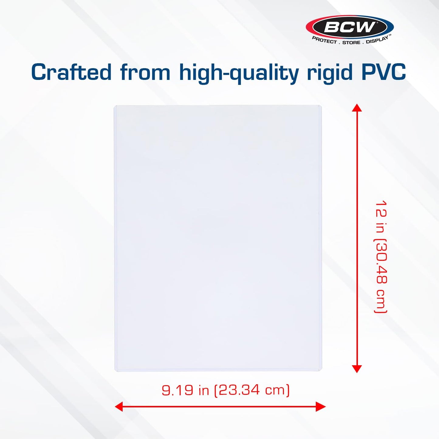 BCW Supplies 9x12 Toploaders - 20-Pack Clear PVC Rigid Protectors