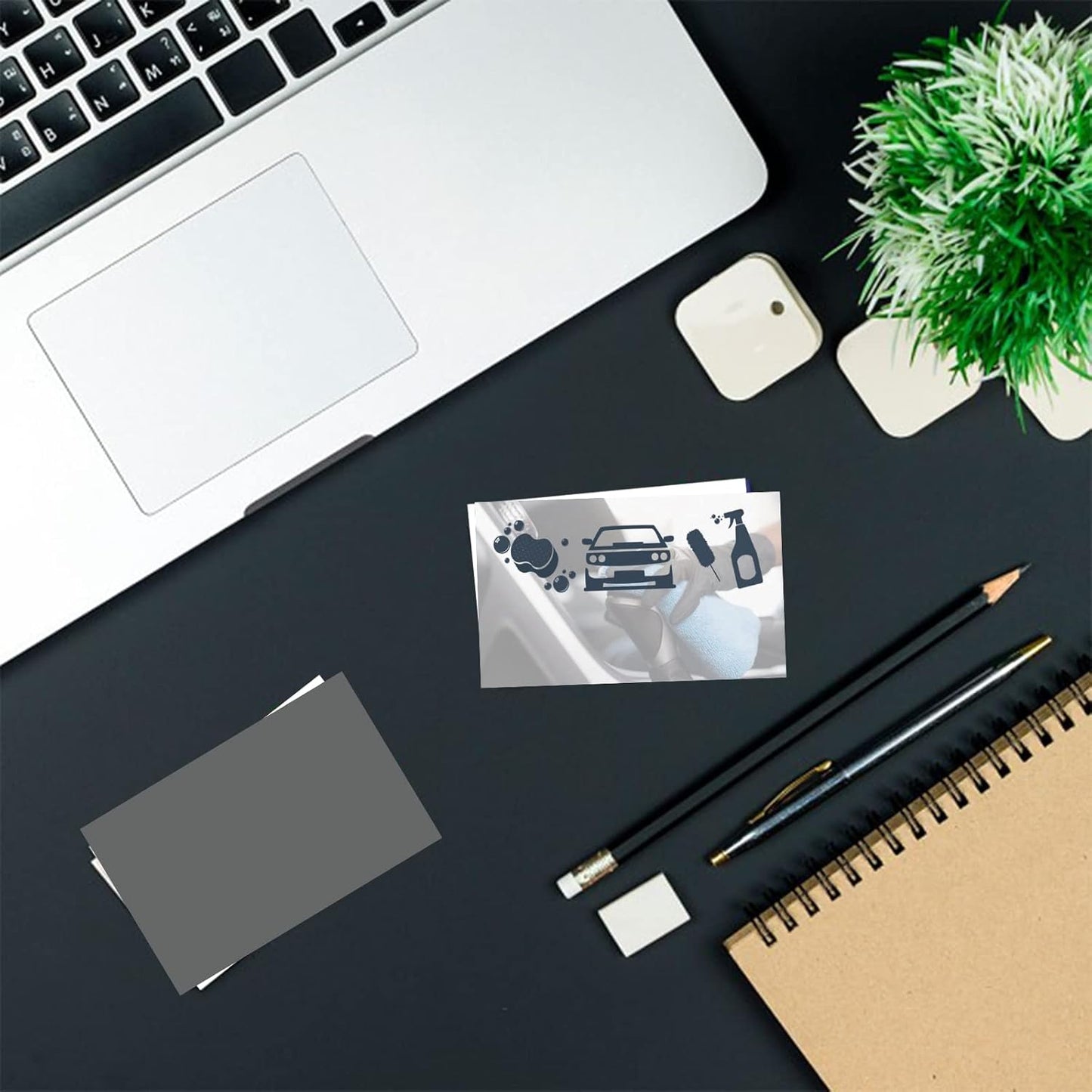 Custom Business Cards Personalized Business Cards for Small Business 300gsm Matte Paper Front & Back Sides Printed 3.5" x 2" - Car Wash Template