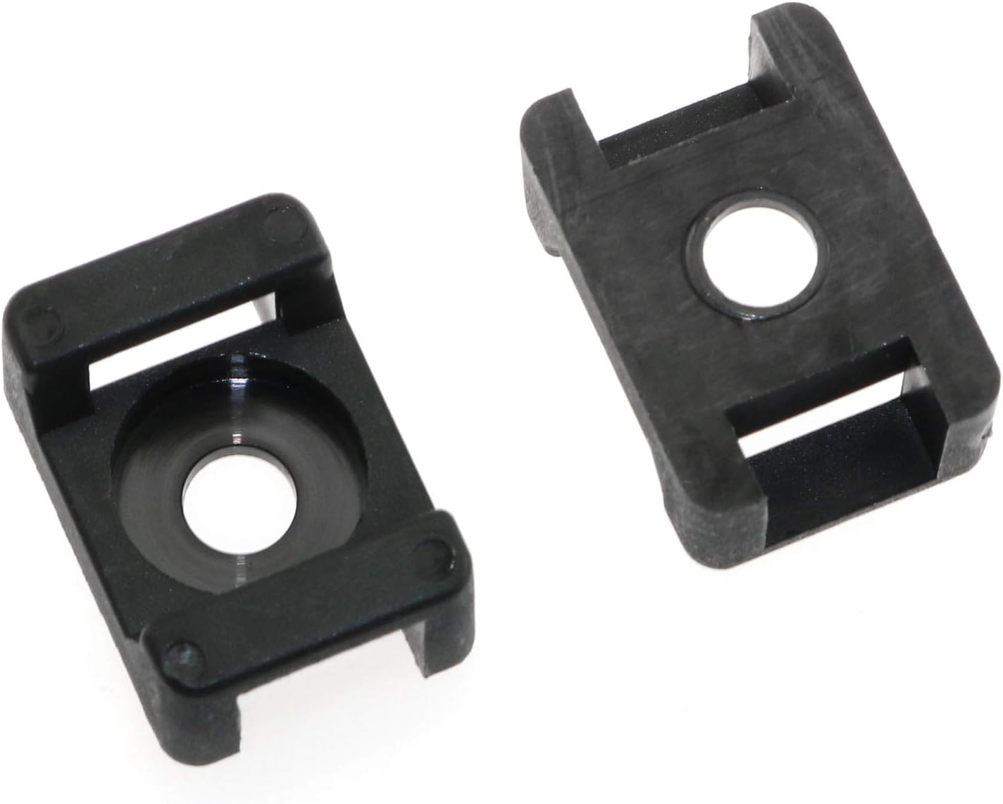 DGZZI Cable Tie Mount 100PCS 23 x 16 x 9mm Screw Type Saddle Shape Cradle Mounts Bases Clips Cable Holder Black