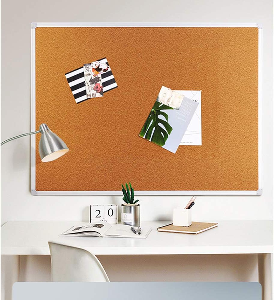 BIBOC Cork Bulletin Board,Cork Board,Felt Board, Pin Board, Notice Board, Memo Board for Homes or Offices,18 X 24 Inches, Silver Aluminium Frame