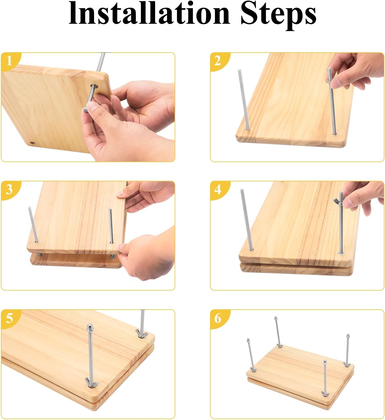 Book Press, 11.6 x 7.9’’ Book Press Bookbinding, Wood Bookbinding Press, Portable Bookbinding Machine and Book Press, for Handmade Bookbinding