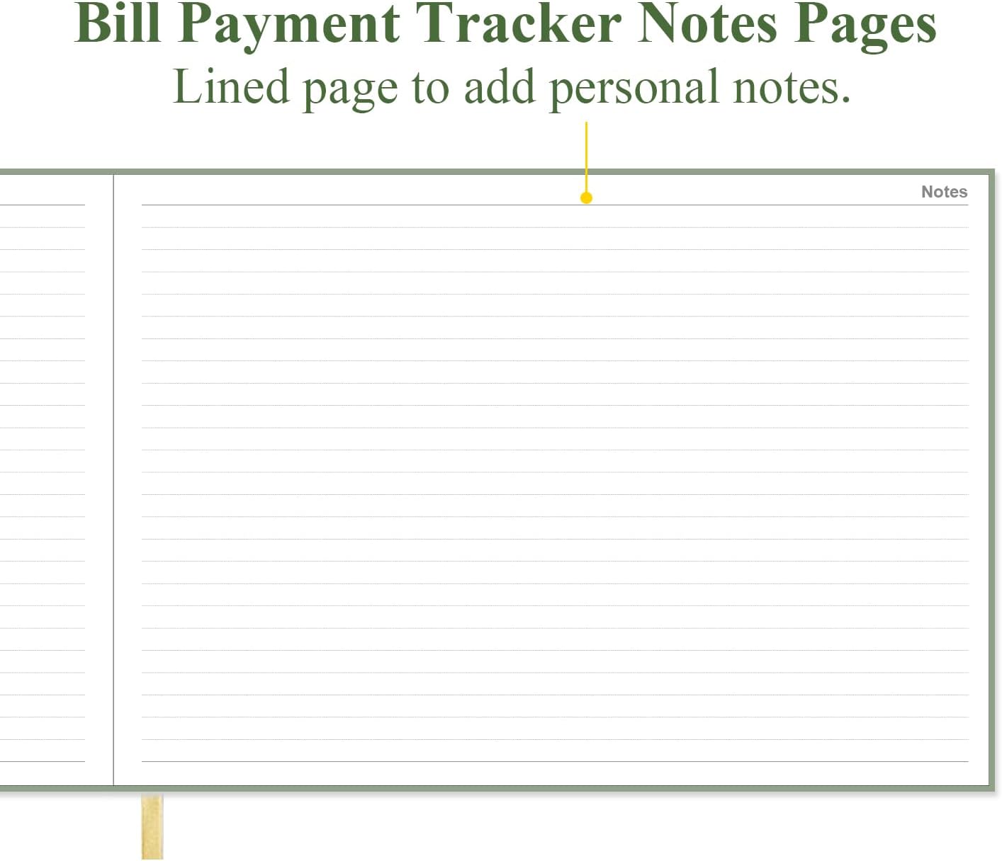 Bill Tracker Notebook - Monthly Bill Organizer & Planner for Personal Budgeting Financial, Payments Checklist Organizer, 7" x 10", Green