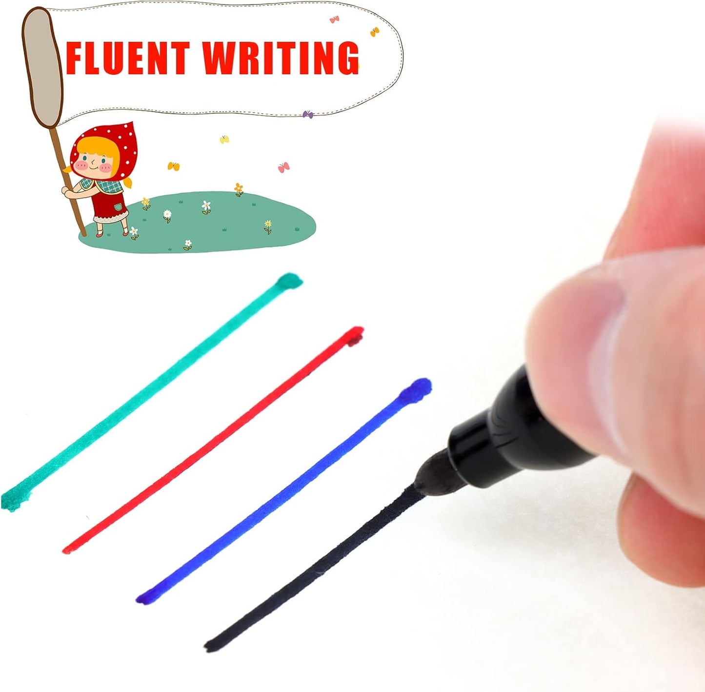 50 Pcs Mini Permanent Markers with Cap Clips Golf Ball Marker Pen Dry Erase Markers with Triangle Hook Golf Keychain Clips for Badge Colorful Ink Pens for Office School Outdoor Activities,Fine Point
