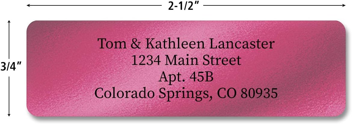Colorful Images Metallic Rainbow Foil Rolled Return Address Mailing Labels with Dispenser, Customize with Name & Shipping Address, 500 Self Adhesive, Easy Peel Sticker Label Roll, 3/4" x 2 1/2"