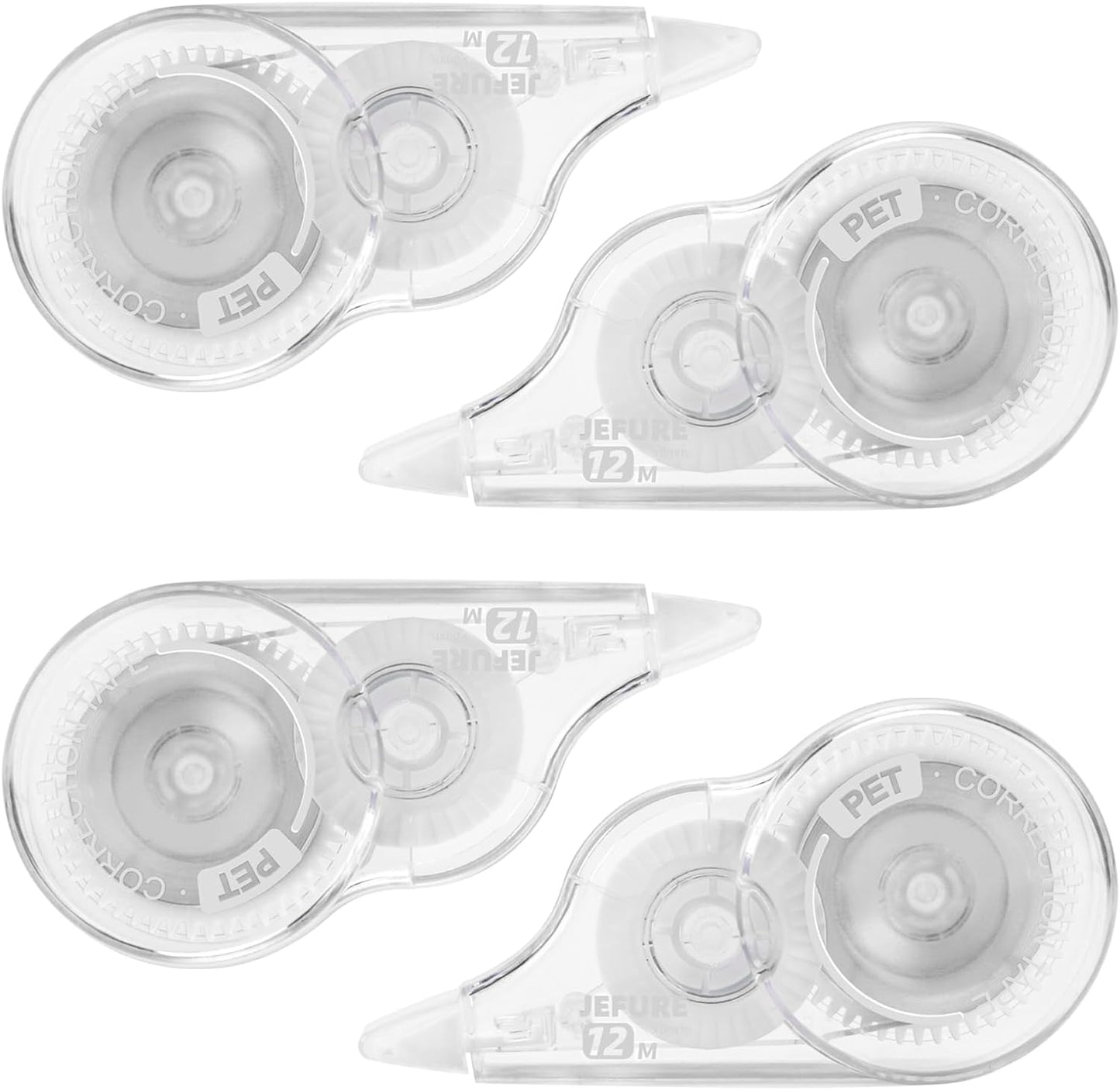 4 Pcs Correction Tape, 39.4 Ft White Wrong Out Tear-Resistant Bulk, Instant Corrections Easy To Use Applicator for School, Office, Note Taking, Journal (Tape Width 0.2 in, Clear)