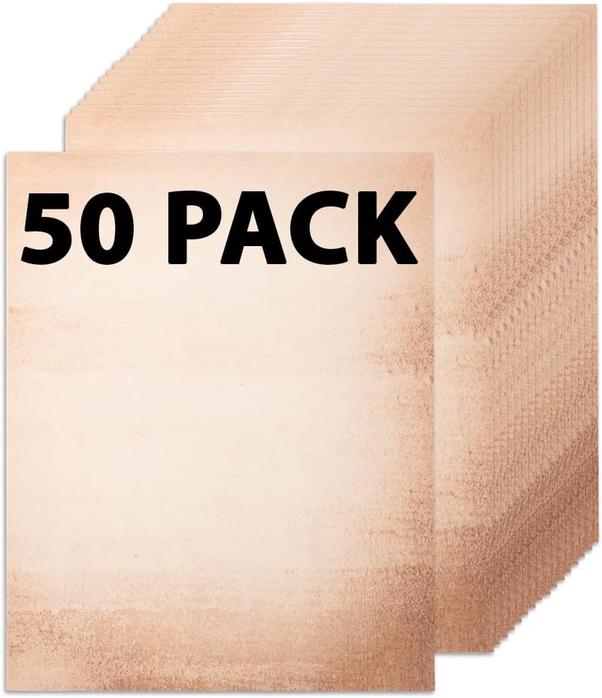 50 Pack Decorative Vintage Paper | Vintage Stationary Paper | Use for Creating Timeless Writing, Drawing, Sketches, Painting Projects | Ink Jet and Laser Printer Friendly | 8.5 x 11 Inches 50 Sheets