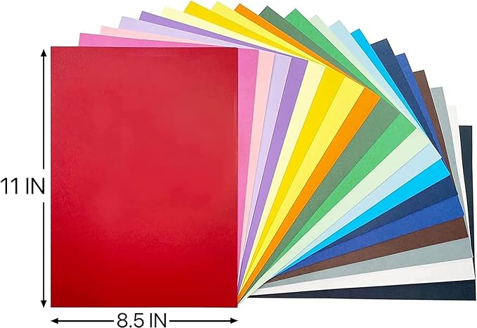 Colored Cardstock Paper, A4 Heavy Card stock 30 Assorted Colors for Cricut, Thick Paper for Card Making, Scrapbooking, Printer, Craft (80lb / 230gsm)