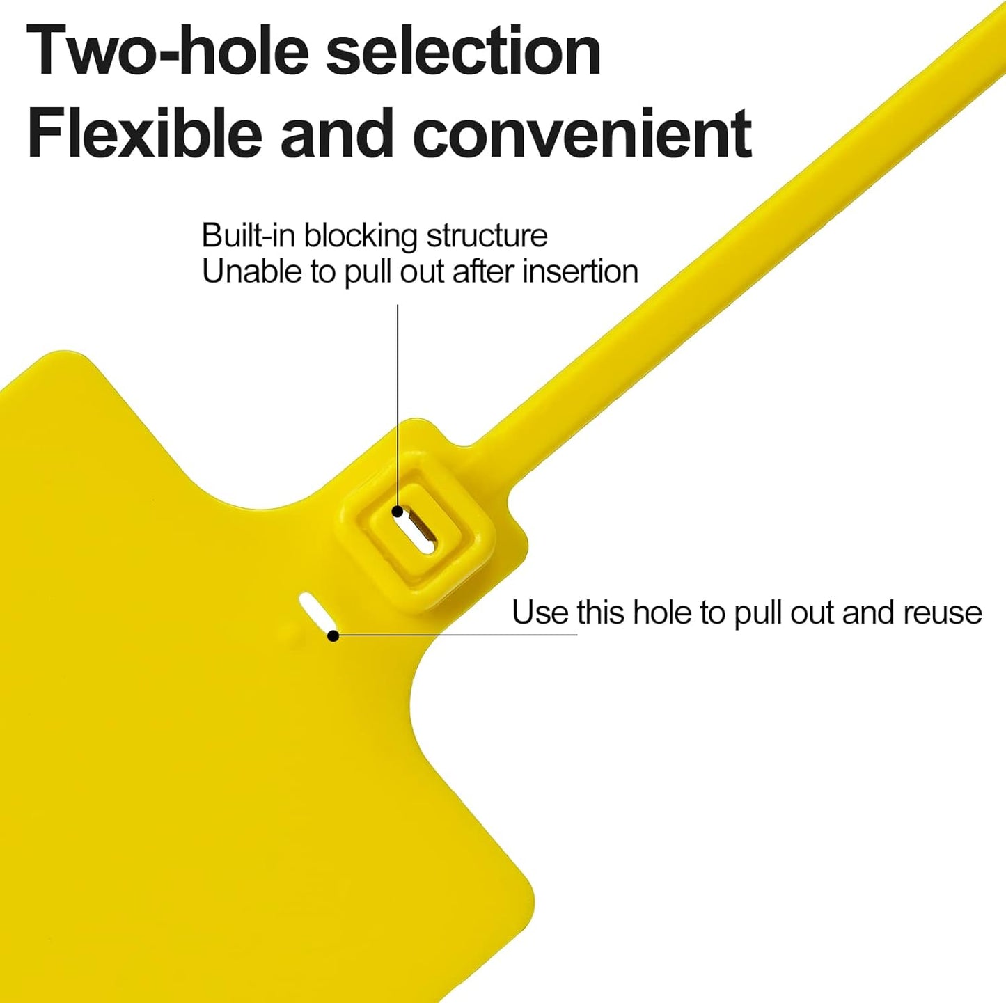 50 Yellow Plastic Tags Water Proof Shipping Tags Product Storage Tag Hanging Label Tags Blank Large Writable Marker Ties with One Permanent Marker Pen