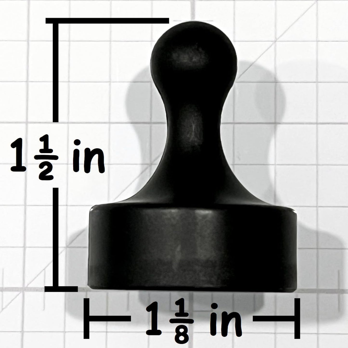 GLASSBOARD STUDIO Powerful Neodymium Magnets, Pawn-Shaped - Strong Fridge/Refrigerator and Whiteboard Magnet, Ideal for Office, Kitchen, Crafts - Rare Earth, Heavy Duty (8, Juicy Peach)