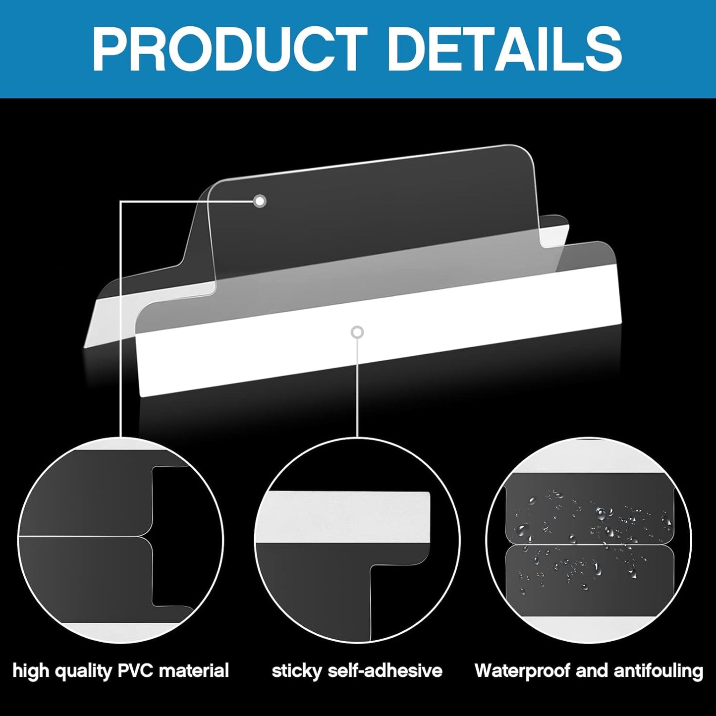 2 Inch Insertable Self-Adhesive Tabs with Printable Inserts with File Folder Labels Sticky Plastic Index Clear Divider Stick on File Self Adhesive for Book Page(100 Pieces)