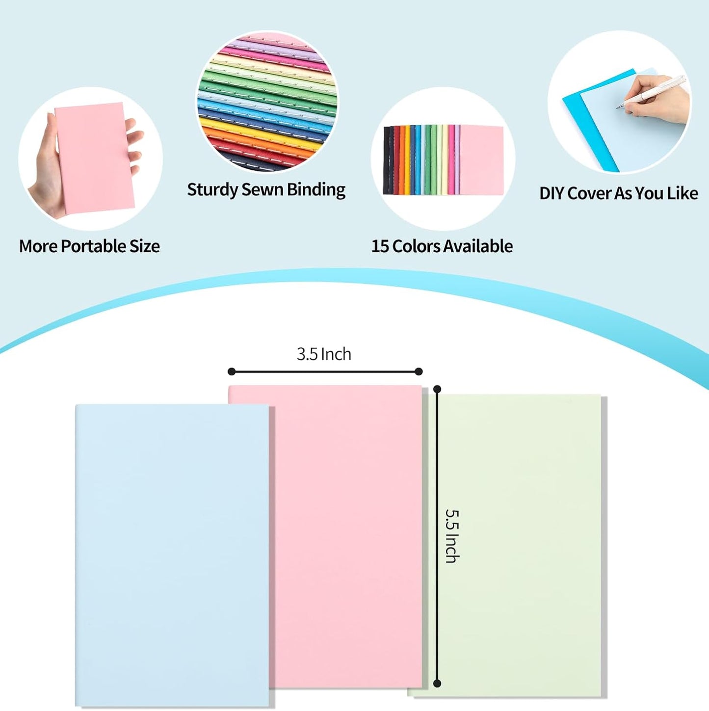 150 Pack Mini Pocket Colorful Lined Notebook Bulk, Journals Bulk, Small Notebooks 3.5x5.5, 30 Sheets/60 Pages, Mini Notebooks for Kids, Traveler, Students, School Supplies(Lined-150 pack, 15 Colors)