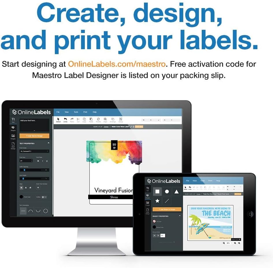 2.5 Inch Round Labels - Pack of 120 Circle Stickers, 10 Sheets - Inkjet/Laser Printer - Online Labels