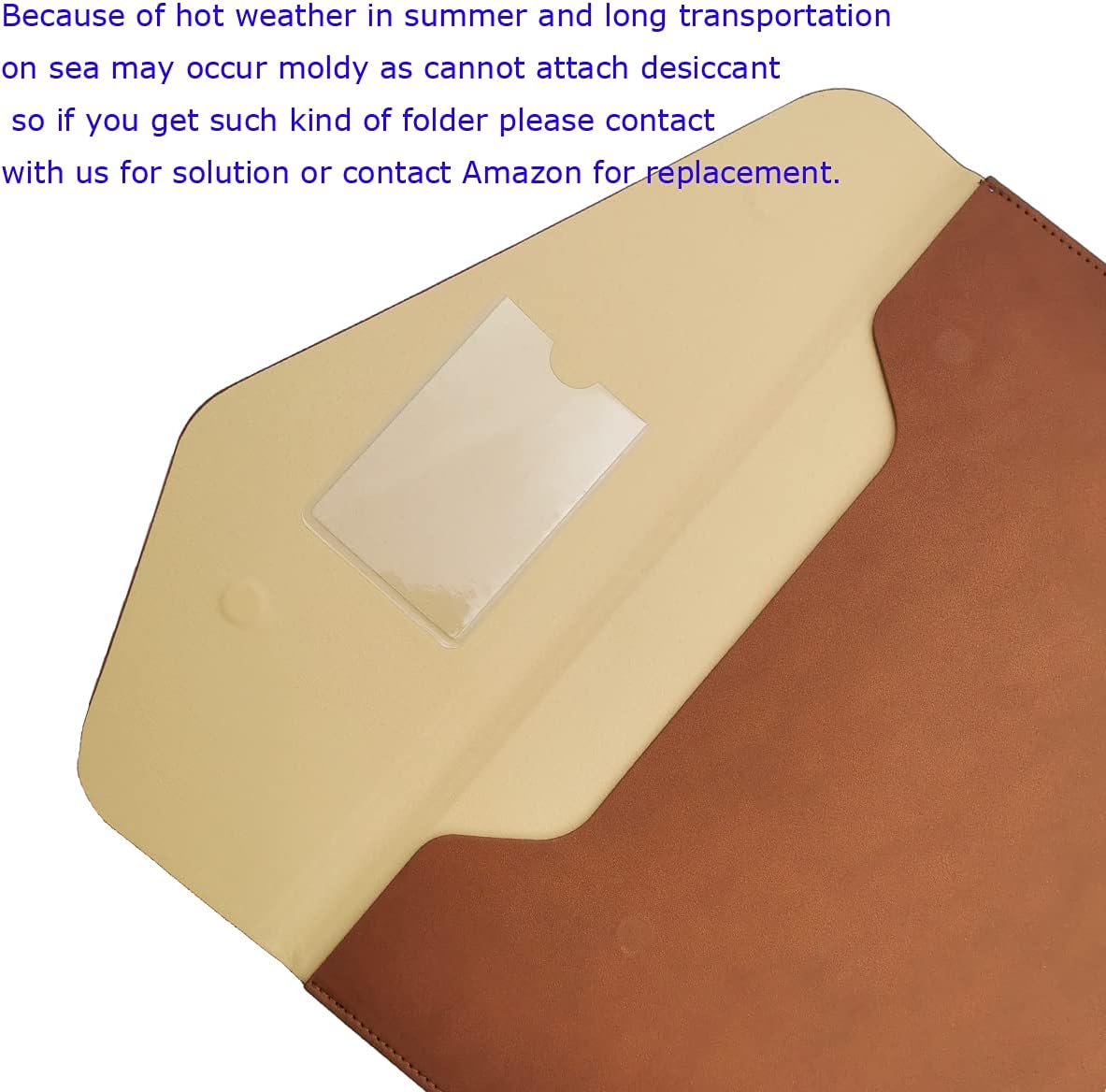 Enyuwlcm PU Leather A4 File Folder Document Holder Waterproof Portfolio Envelope Folder Case with Invisible Magnetic Closure Brown